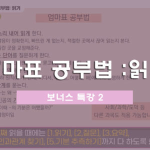 [보너스 특강2]  엄마표 공부법: 읽기